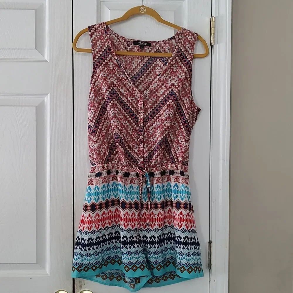 BeBop tribal boho sleeveless romper Sz L
